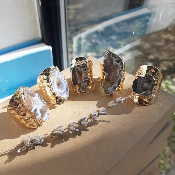 Raw Agate Ring - Picture 2 of 5